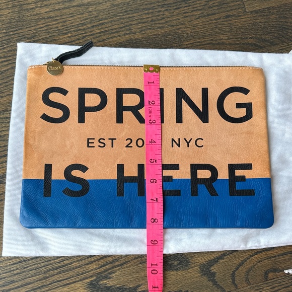 Clare V Spring Is Here Flat Pouch EUC RARE!! - Picture 3 of 9